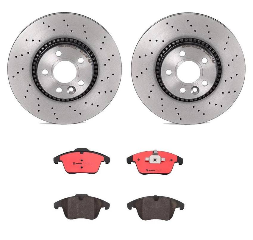 Brembo Brake Pads and Rotors Kit - Front (316mm) (Xtra) (Ceramic)